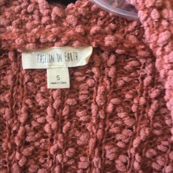 Fashion on Earth s popcorn knit long open front cardigan huge pockets - Picture 7 of 7